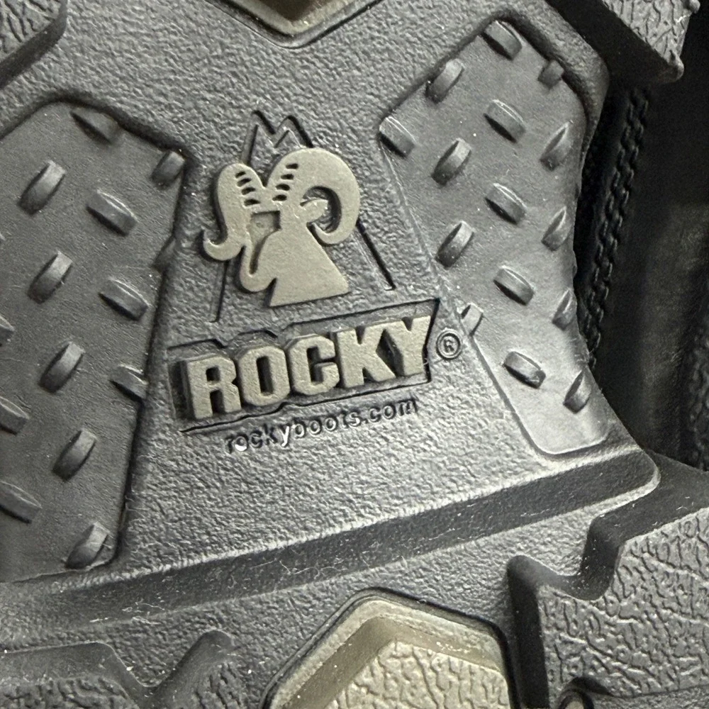 Rocky Mens Alpha Force 4 Inch Waterproof Duty Boots Black Leather FQ0002168 10W